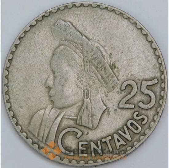 Гватемала 25 сентаво 1966 КМ268 VF арт. 57579 Гватемала 25 сентаво 1966 КМ268 VF арт. 57579