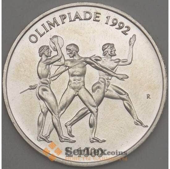 Сан-Марино 1000 лир 1992 КМ277 UNC Олимпиада (n17.19) арт. 21415 Сан-Марино 1000 лир 1992 КМ277 UNC Олимпиада (n17.19) арт. 21415