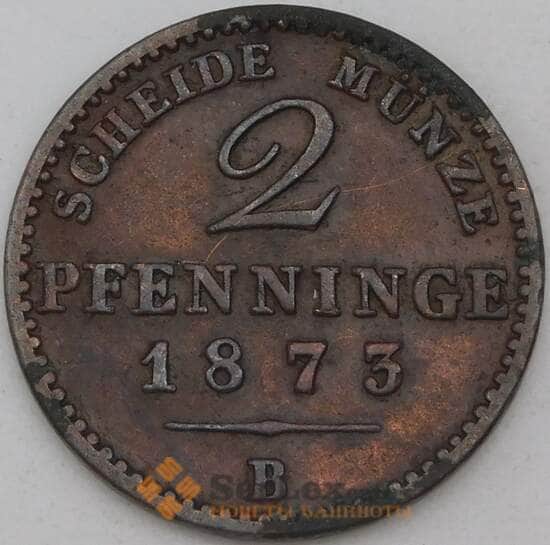 Германия - Пруссия 2 пфеннига 1873 В КМ481  арт. 28915