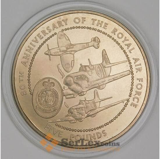 Гернси 5 фунтов 1998 КМ82 BU 80 лет Королевским ВВС арт. 56391