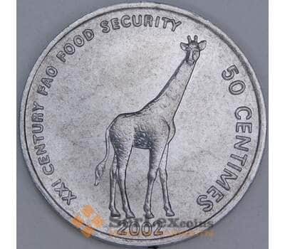 Конго 50 сантимов 2002 КМ78 UNC Жираф арт. 55168
