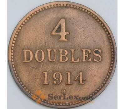 Гернси 4 дубля 1914 КМ13 VF+ арт. 56686