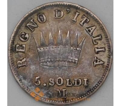 Монета Италия 5 сольдо 1810 С5 XF арт. 22708
