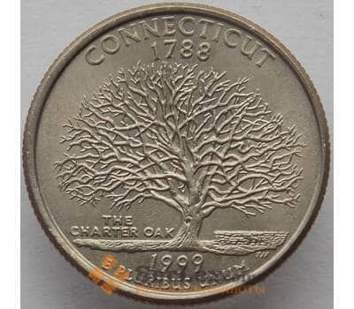 Монета США 25 центов 1999 P КМ297 UNC Кеннектикут арт. 15241