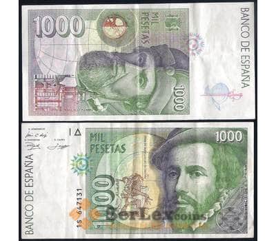 Банкнота Испания 1000 песет 1992 Р163 VF+ арт. 39607