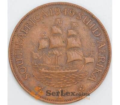 Южная Африка ЮАР 1 пенни 1949 КМ34.1 VF арт. 57078