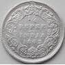 Британская Индия 1/4 рупии 1862 КМ476 XF арт. 11984
