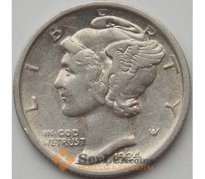 Монета США дайм 10 центов 1924 КМ140 XF арт. 12133