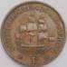 Монета Южная Африка ЮАР 1 пенни 1942 КМ25 XF  арт. 40729