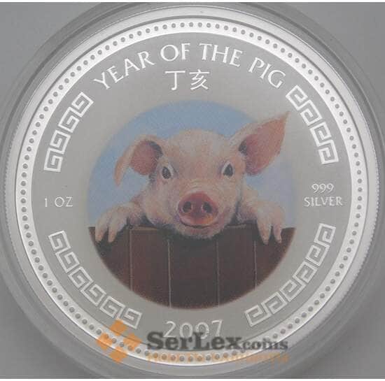 Камбоджа 3000 риелей 2007 КМ138 Proof Год Свиньи арт. 28626