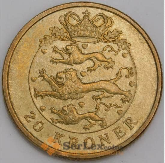 Дания монета 20 крон 2005 КМ891 AU  арт. 45926