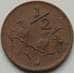 Монета Южная Африка ЮАР 1/2 цента 1970-1983 КМ81 VF арт. 7660