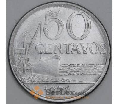 Монета Бразилия 50 сентаво 1976 КМ580b UNC арт. 39217