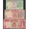 Индия набор банкнот 5 10 20 рупий (3 шт.) 2008-2012 UNC арт. 43797