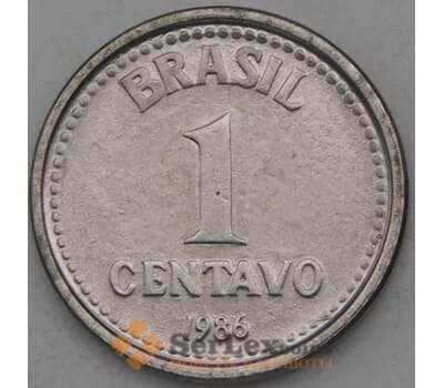 Монета Бразилия 1 сентаво 1986 КМ600 UNC арт. 26966