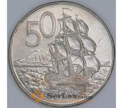 Новая Зеландия 50 центов 1984 КМ37 XF Корабль арт. 56505