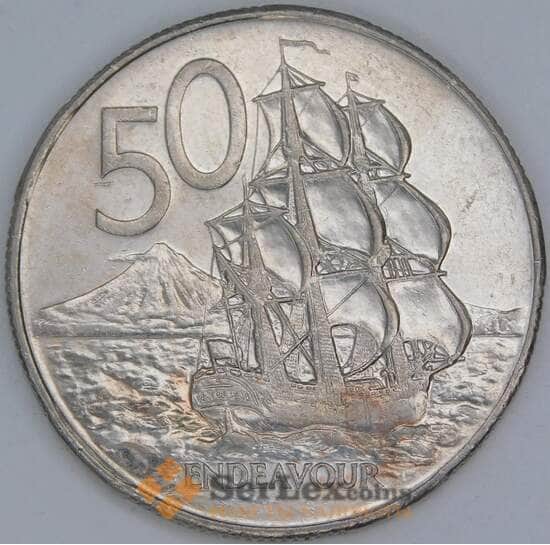 Новая Зеландия 50 центов 1984 КМ37 XF Корабль арт. 56505