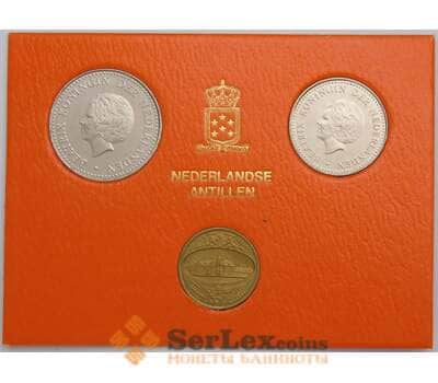 Нидерландские Антиллы набор монет 1 и 2,5 гульдена +жетон 1980 BU арт. 42928