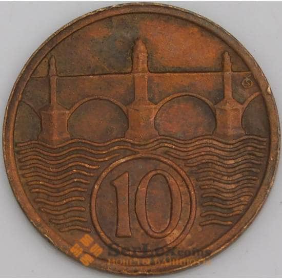 Чехословакия монета 10 геллеров 1934 КМ3 aUNC арт. 45717