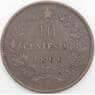 Италия 10 чентезимо 1866 H КМ11 VF арт. 38871