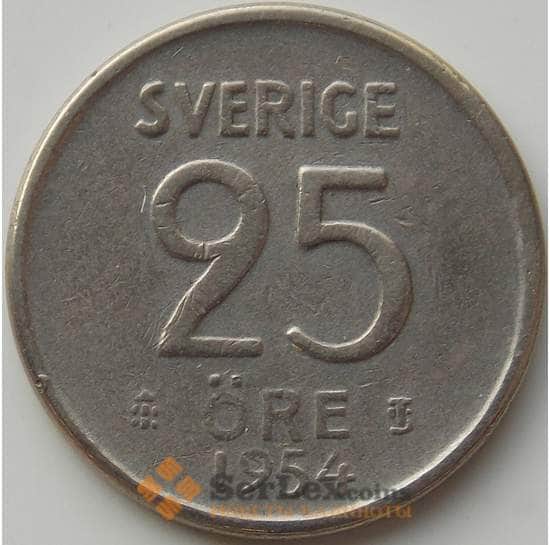 Швеция 25 эре 1954 TS КМ824 XF арт. 11893