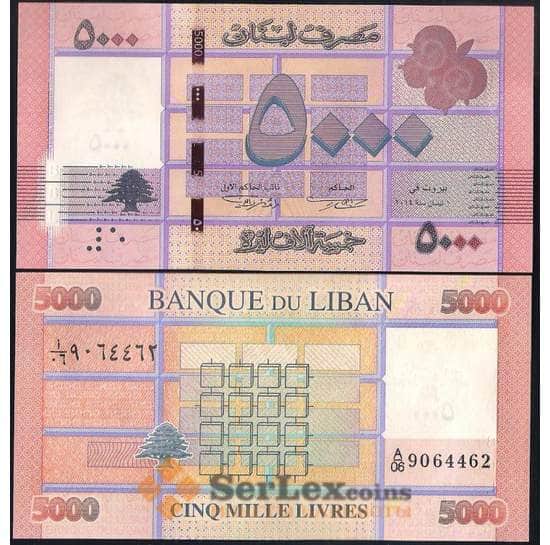 Ливан 5000 ливров 2014 Р91 UNC арт. 28413
