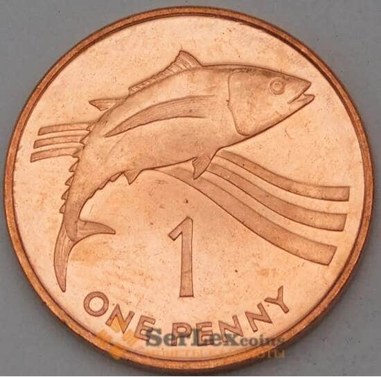 Святая Елена и Вознесения 1 пенни 1997 КМ13 UNC арт. 29062