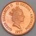 Монета Святая Елена и Вознесения 1 пенни 1997 КМ13 UNC арт. 29062