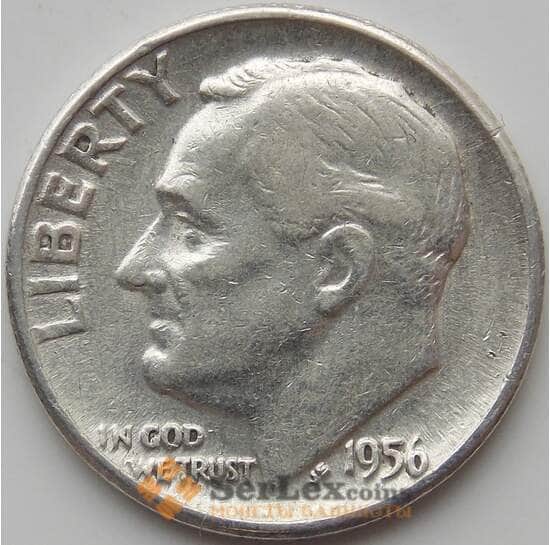 США дайм 10 центов 1956 КМ195 VF арт. 11484