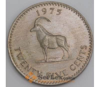 Родезия монета 25 центов 1975 КМ16 UNC арт. 45703