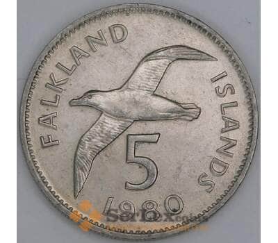 Фолклендские острова 5 пенсов 1980 КМ4.1 XF  арт. 56249