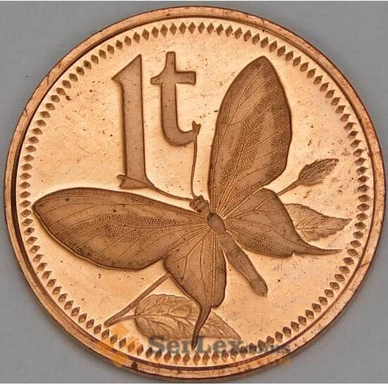 Папуа- Новая Гвинея 1 тойя 1975 КМ1 Proof арт. 52924