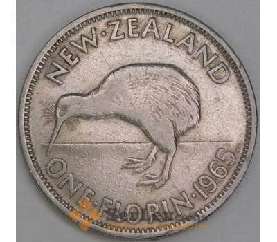 Новая Зеландия 1 флорин 1965 КМ28.2 F  арт. 55014