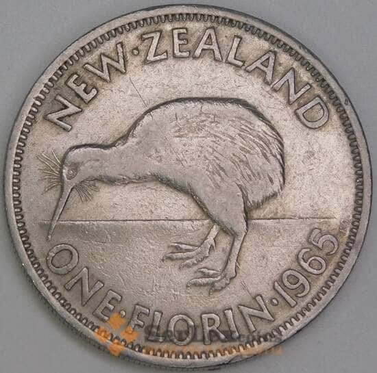 Новая Зеландия 1 флорин 1965 КМ28.2 F арт. 55014 Новая Зеландия 1 флорин 1965 КМ28.2 F арт. 55014