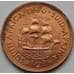 Монета Южная Африка ЮАР 1/2 пенни 1960 КМ45 aUNC арт. 7685