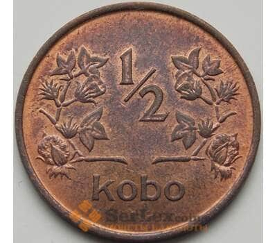 Монета Нигерия 1/2 кобо 1973 КМ7 aUNC арт. 7659