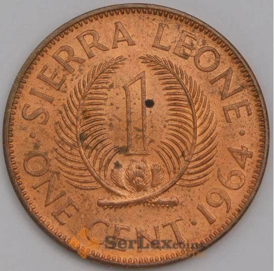 Сьерра-Леоне монета 1 цент 1964 КМ17 aUNC арт. 7665