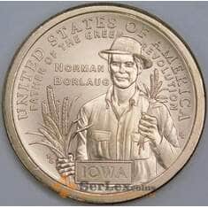 США 1 доллар 2026 UNC D №30 Айова - Норман Эрнест Борлоуг арт. 55871