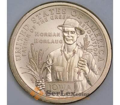 США 1 доллар 2026 UNC D №30 Айова - Норман Эрнест Борлоуг арт. 55871