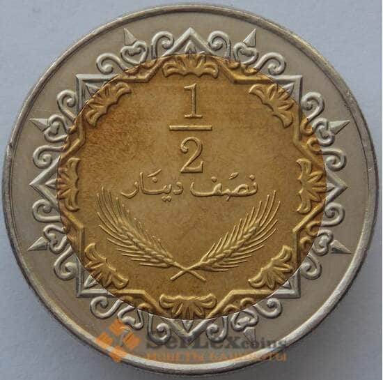 Ливия 1/2 динара 2004 КМ27 UNC (J05.19) арт. 15528