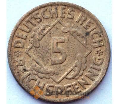 Монета Германия 5 пфеннигов 1924 D КМ39 AU (J05.19) арт. 16804