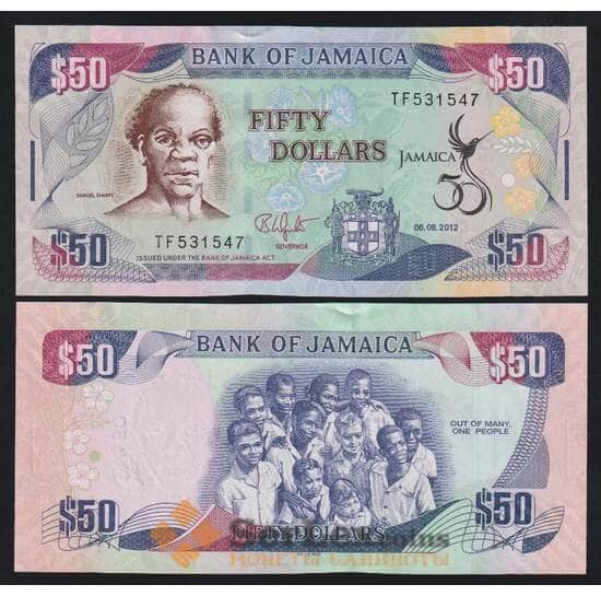 Ямайка 50 долларов 2012 Р89 UNC 50 лет Независимости арт. 52953