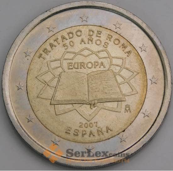 Испания 2 евро 2007 КМ1130 Римский договор UNC арт. 46725