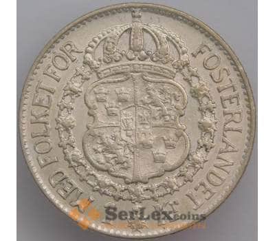 Монета Швеция 1 крона 1930 КМ786 AU Густав V арт. 39805