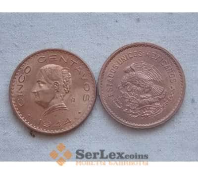 Монета Мексика 5 сентаво 1944 unc КМ424 арт. C00204
