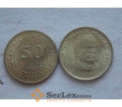 Монета Перу 50 сентим 1988 КМ295 unc арт. С00121