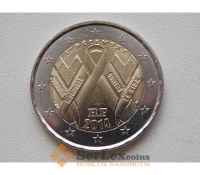 Монета Франция 2 евро 2014 Всемирный день борьбы со СПИДом арт. С00519