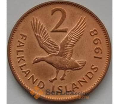 Монета Фолклендские острова 2 пенса 1998 КМ3а UNC арт. С00695