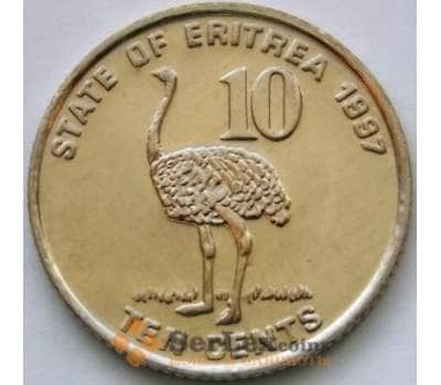 Эритрея 10 центов 1997 КМ45 UNC Фауна арт. С00702