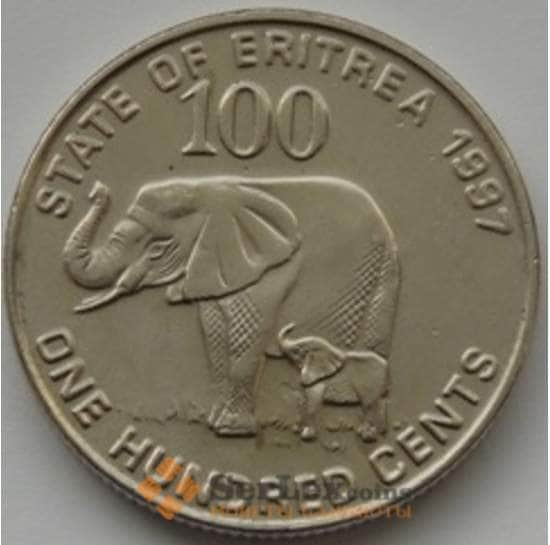 Эритрея 100 центов 1991 КМ48 unc Фауна арт. С00703